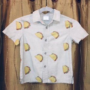 Dragons Love Tacos Button Down Short Sleeve Shirt
